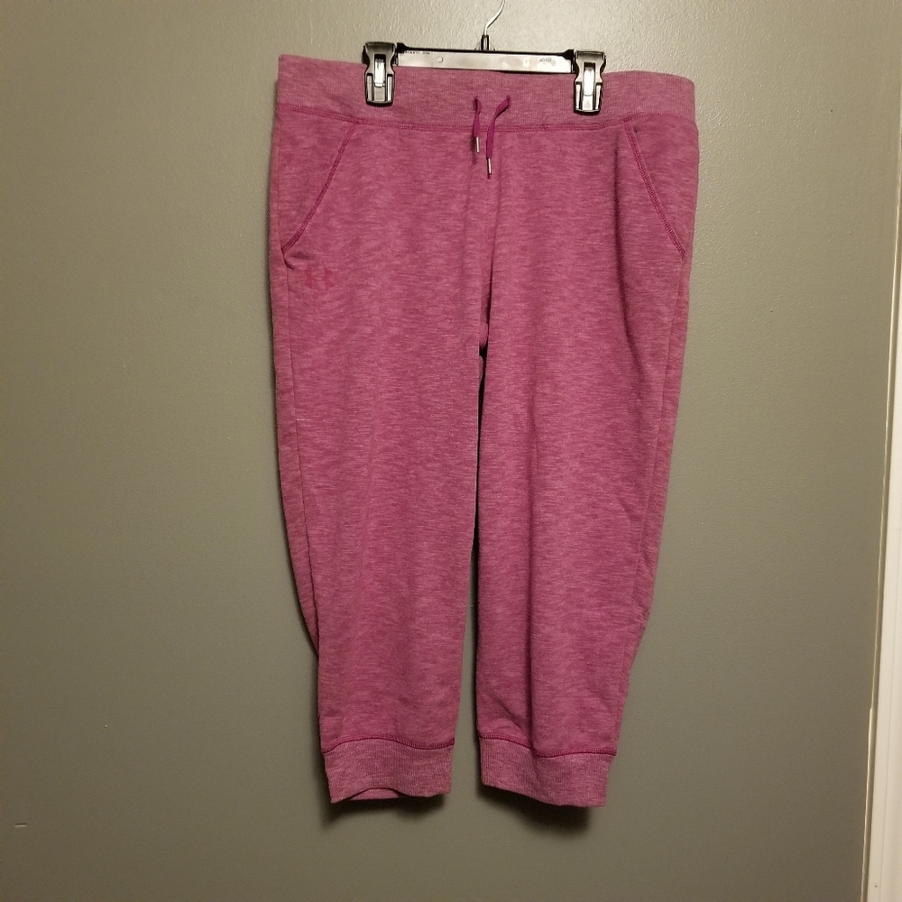 Under Armour loose fitting capri sweats light purple size medium NWT
